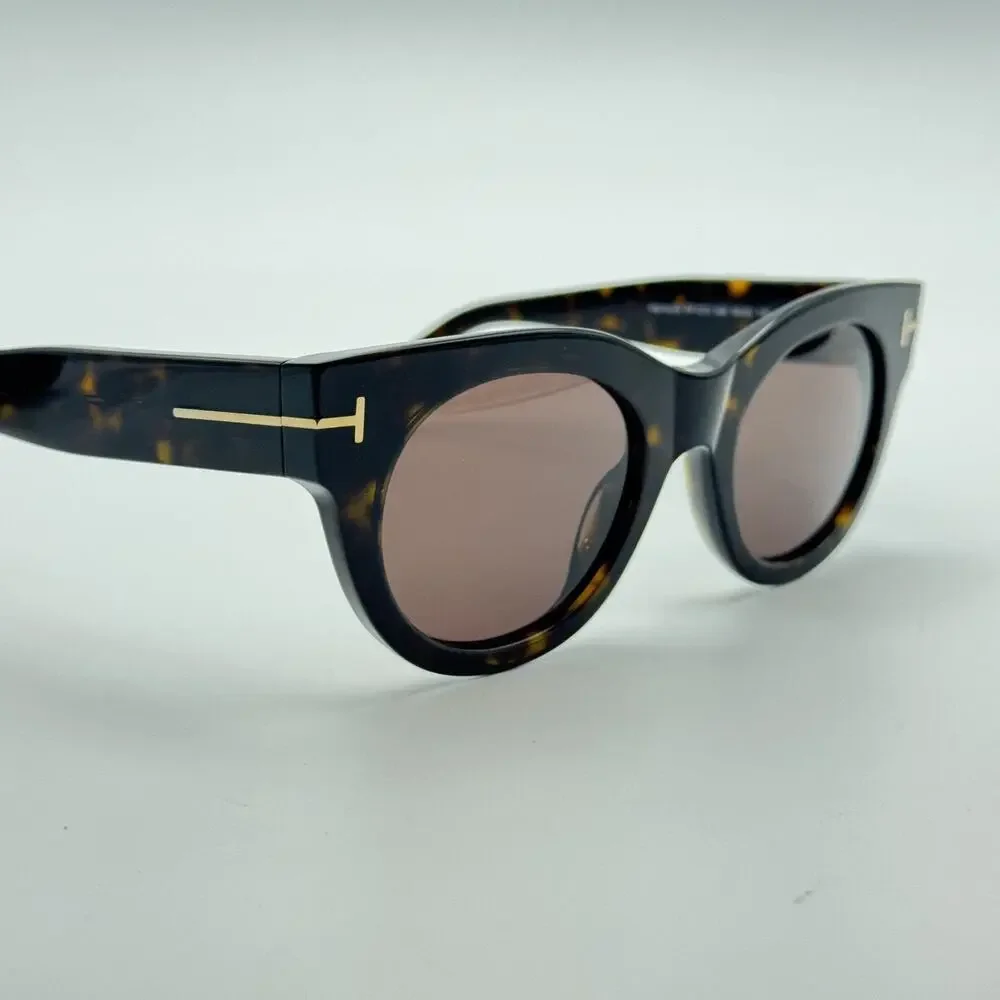 Tom Ford Sunglasses Marine-02 TF1315 52E Havana Cat Eye Frame Brown Lens 50mm